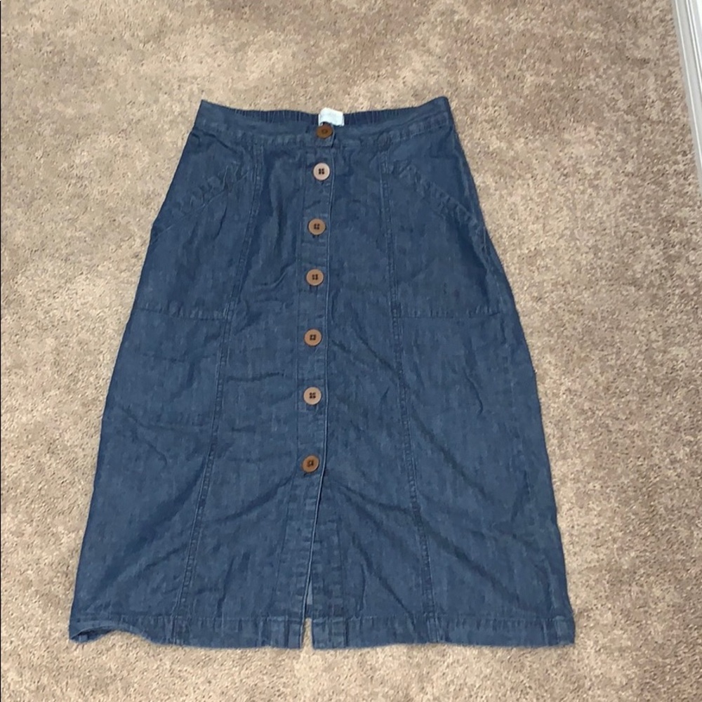 Jean midi skirt